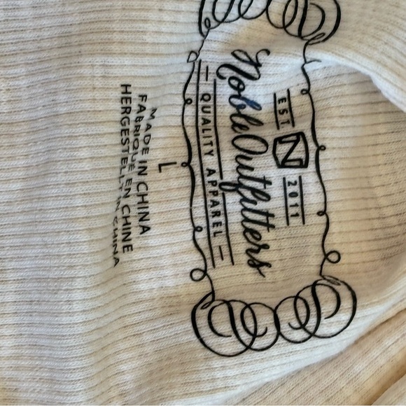 Noble Outfitters L Ivory White Lace Up Tunic Tank Top - Picture 5 of 8